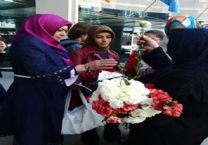 AK Parti’li Kadınlardan karanfilli seçim çalışması