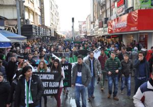 Erzurumspor maçı öncesinde destek yürüyüşü