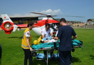 Ambulans helikopter Ulaş ın imdadına yetişti