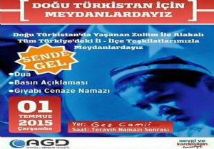 AGD: ‘Doğu Türkistan İçin Meydanlardayız’