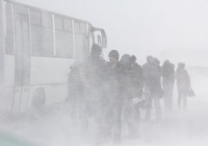 Erzurum yılın kar rekorunu kırdı