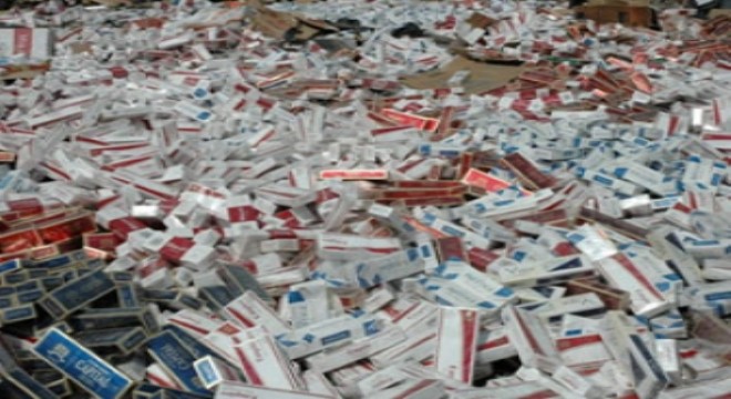 95 bin 113 paket kaçak sigara ele geçirildi