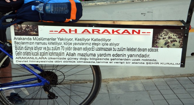 Arakanlı Müslümanlar için bisikletiyle yollara düştü