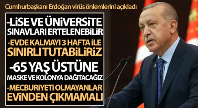 Cumhurbaşkanı Erdoğan  alınan kararları paylaştı