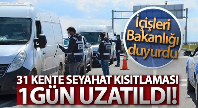Erzurum’a seyahat kısıtlaması uzatıldı