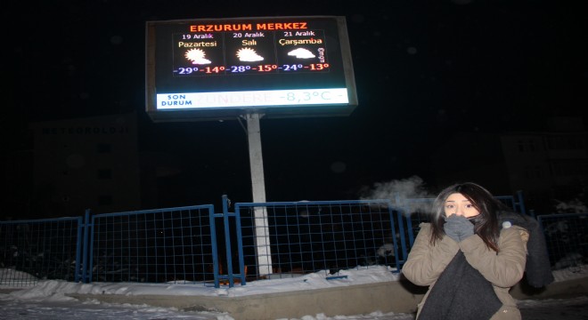 Erzurum buz kesti: -35