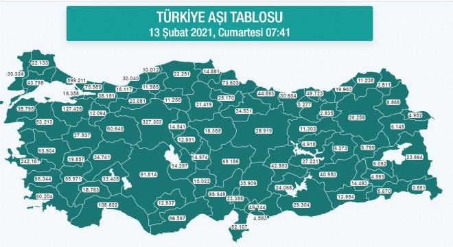 Erzurum’da 22 bin 603 kişi aşı oldu