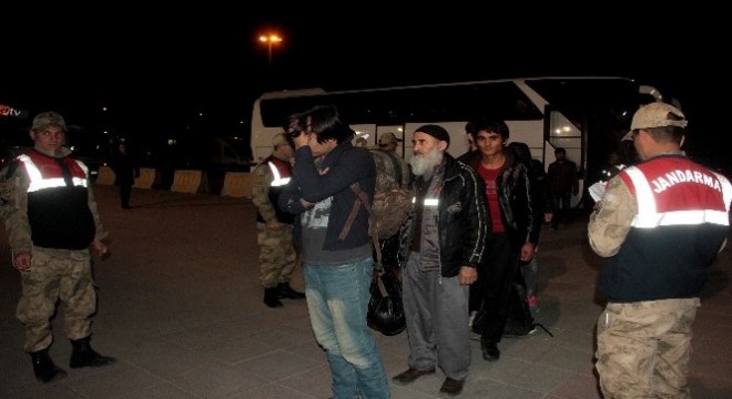Erzurum da kaçak göçmen operasyonu