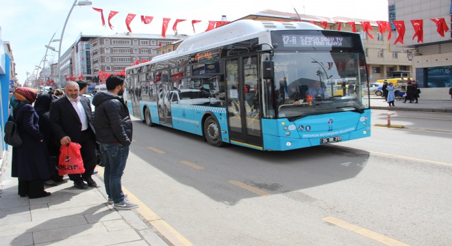 Erzurum da toplu taşıma araçları bugün ücretsiz