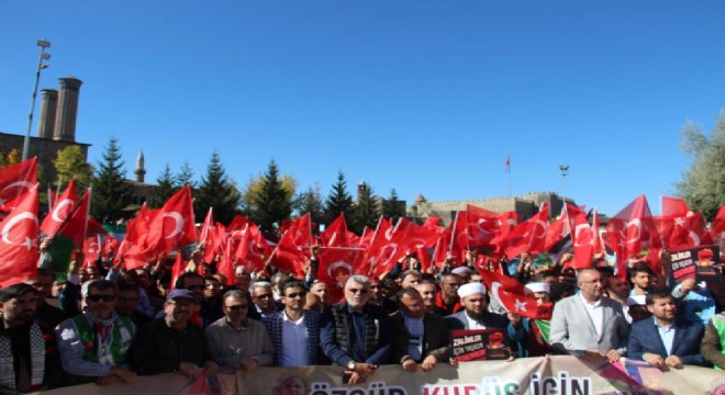 Erzurum’dan Filistin’e destek, İsrail’e tepki