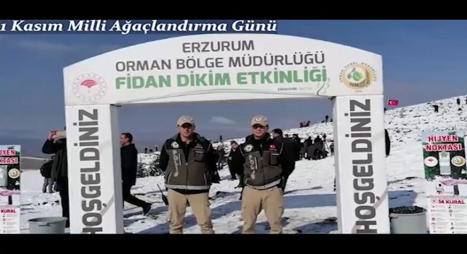 Erzurum polisi yaban hayvanlarını unutmadı