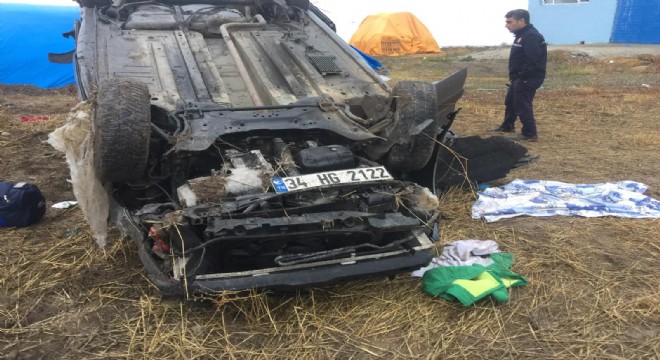 Horasan yolunda trafik kazası: 1 ölü, 5 yaralı