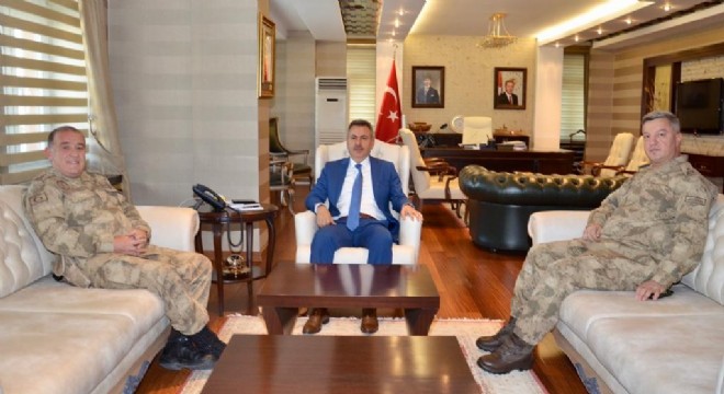 Jandarma Bölge Komutanı Hacıoğlu Vali Elban’ı ziyaret etti