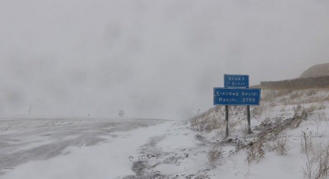 Kızıldağ’da kar fırtınası