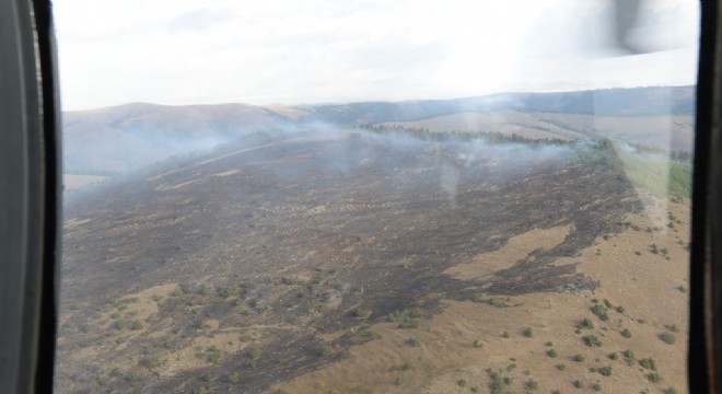 Şenkaya daki orman yangını söndürüldü