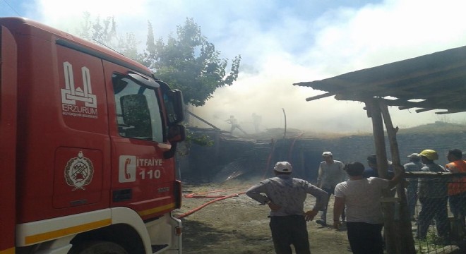 Vişneli Köyü’nde yangın