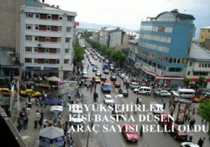 Erzurum otomobil sayısında 26’ıncı sırada