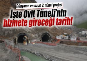 Ovit Tüneli 2016’da hizmete girecek