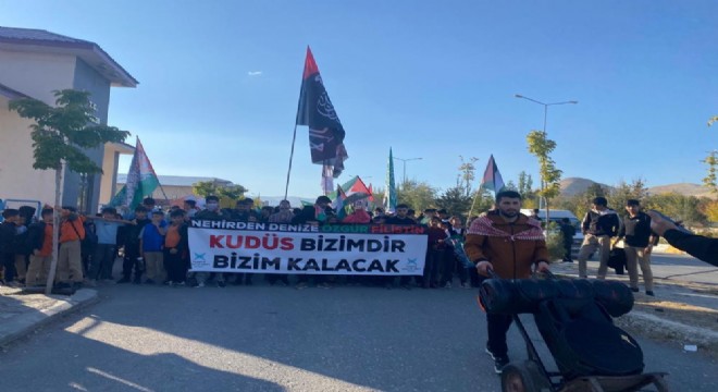 Ağrı’da Gazze ve Aksa Tufanı’na destek yürüyüşü