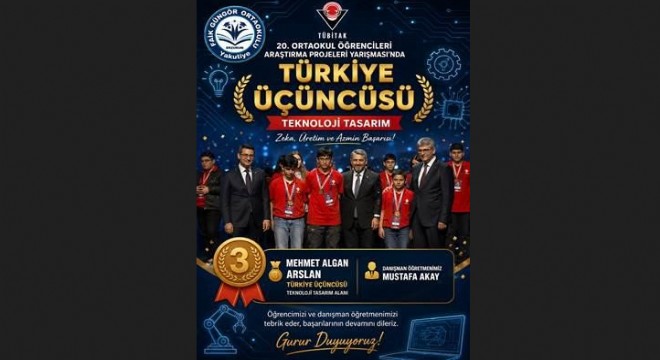 Faik Güngör Ortaokulu’ndan TÜBİTAK başarısı