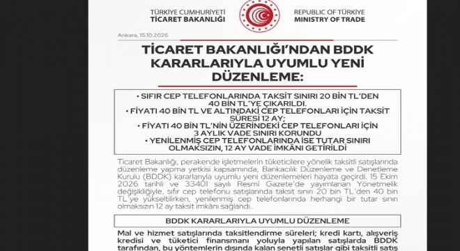 Cep telefonu taksitlerine yeni düzenleme