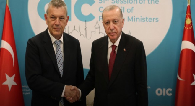 Erdoğan, Lazzarini’yi kabul etti