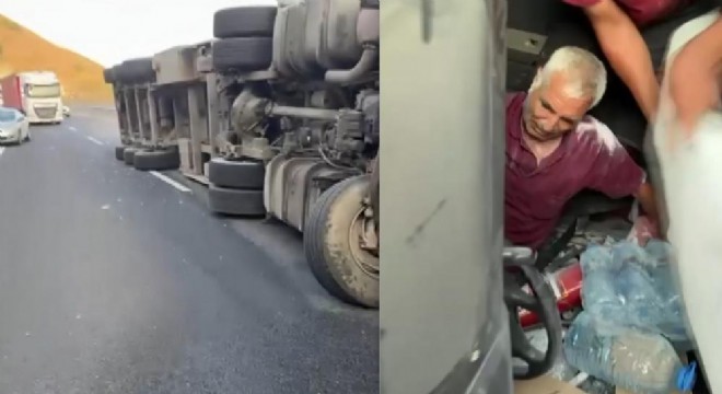 Erzincan - Erzurum karayolunda tır kazası: 1 yaralı
