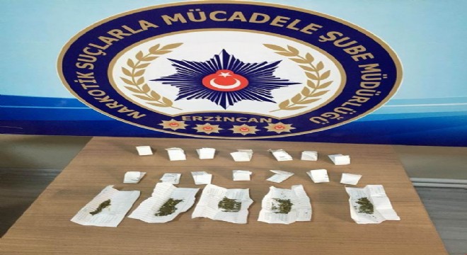 Erzincan Yolunda uyuşturucu operasyonu
