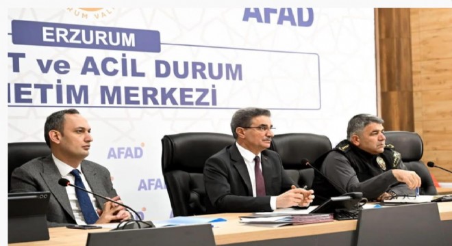 Erzurum'da karla müçadele gündemi