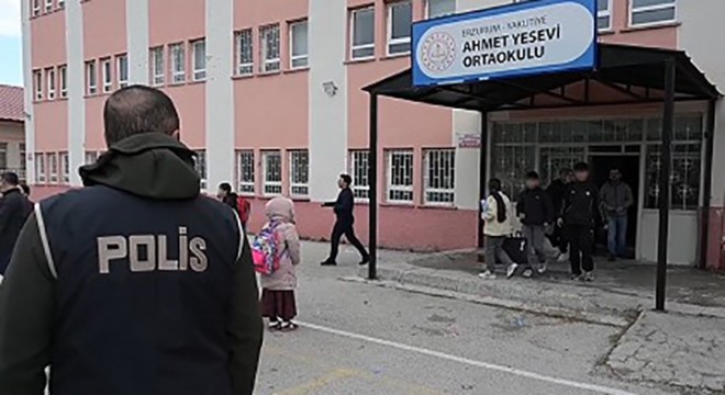 Erzurum'da okul çevrelerinde güvenlik denetimi