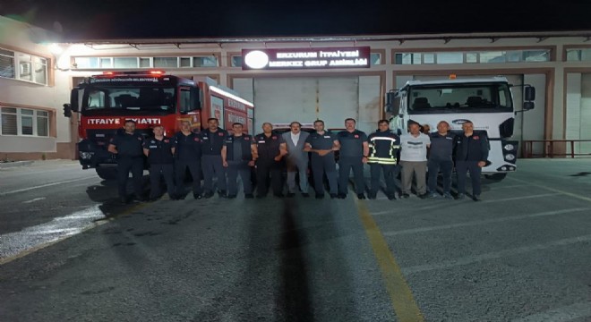 Erzurum'dan Hatay'a itfaiye desteği