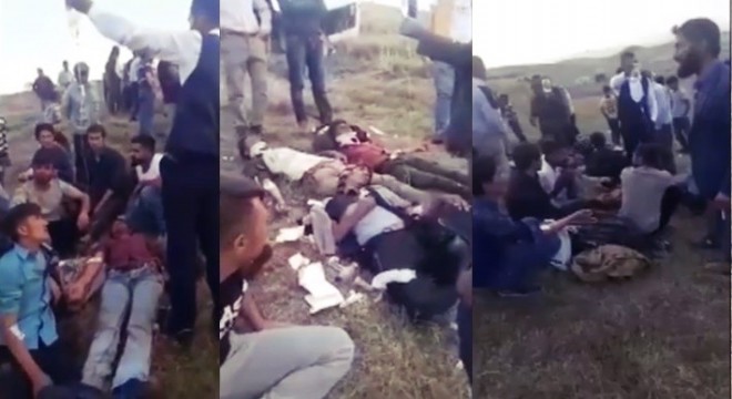 Kaçak göçmenleri taşıyan minibüs şarampole devrildi: 21 yaralı