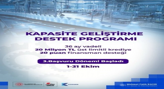 Kacır KOSGEB desteğini paylaştı