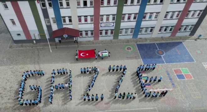 Ortaokul öğrencilerinden Gazze'ye destek