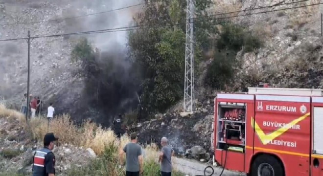 Uzundere Balıklı’da yangın