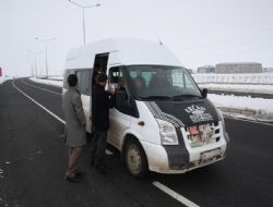 Erzurum yolunda servis denetimi
