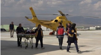 Ambulans helikopterimda da yetişti