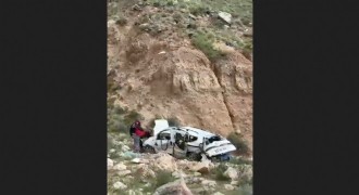 Araçtan atlayarak kurtuldular
