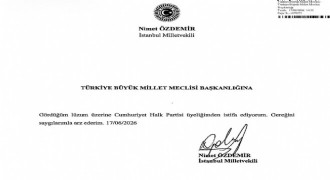 CHP'li Özdemir partisinden istifa etti