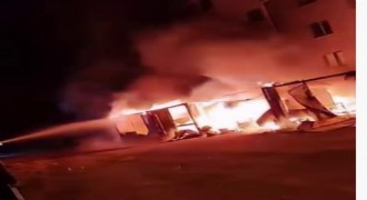 Kombina caddesinde yangın