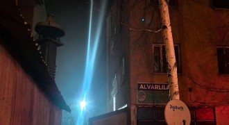 Palandöken'de metruk binada yangın