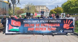 Sağlıkçılar Gazze için yürüdü