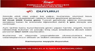 Tunceli'de eğitime 1 gün daha ara verildi