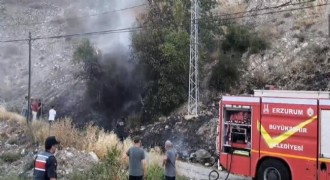 Uzundere Balıklı’da yangın